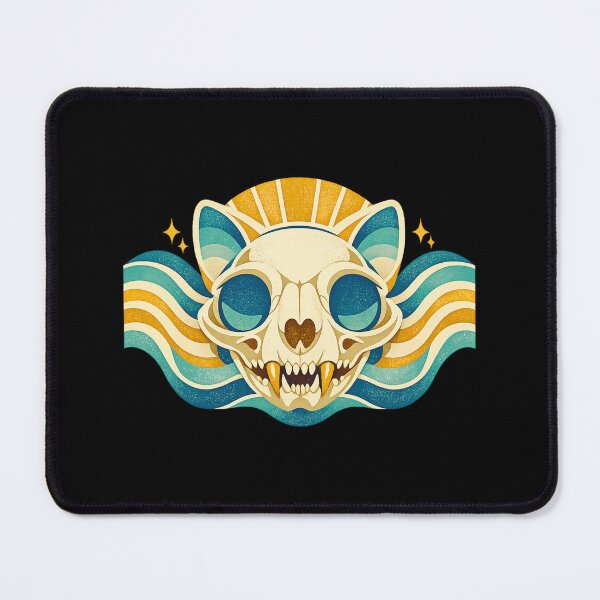 Item preview, Cat Skull – Retro Waves designed and sold by LuveraxArt.