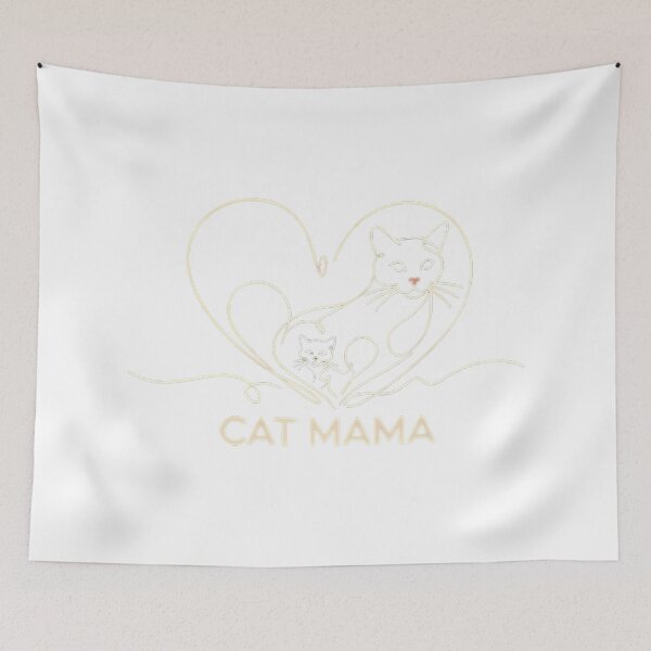 Item preview, Minimalist Cat Mama Feline Heart Line Art designed and sold by chattsuede.