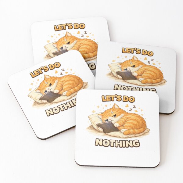 Item preview, Lazy Cat Design – “Let’s Do Nothing” Funny Relatable Quote, Cute Chill Cat Meme Aesthetic, Cozy Vibes Graphic designed and sold by SilenceInNature.