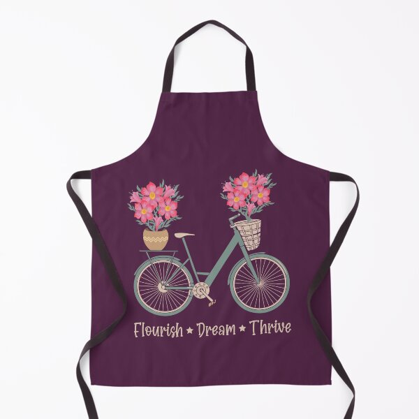 Item preview, Flourish Dream Thrive Floral Bicycle Design designed and sold by ZentifyPrints.
