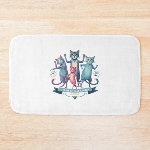 Item preview, Feline Fitness Center Hawaii Anthropomorphic Cats Workout designed and sold by chattsuede.
