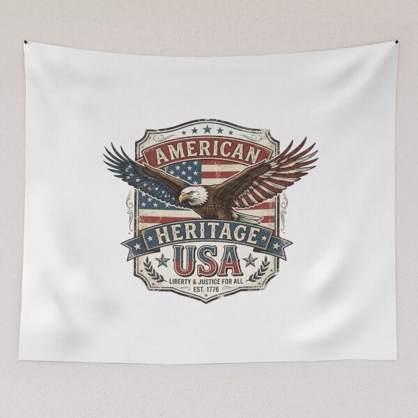 Item preview, American Heritage Eagle USA - Vintage Patriotic Liberty Shield Graphic designed and sold by Wear Sculpt.