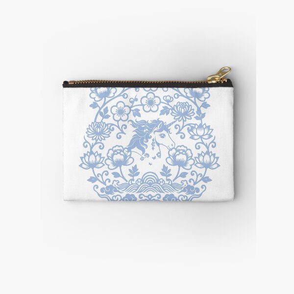 Item preview, BLUE FLORAL UNICORN  designed and sold by Toccami la mano e ti sentirò.