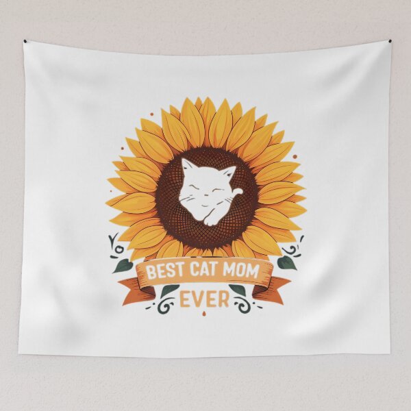 Item preview, Best Cat Mom Ever Sunflower Feline Delight designed and sold by chattsuede.