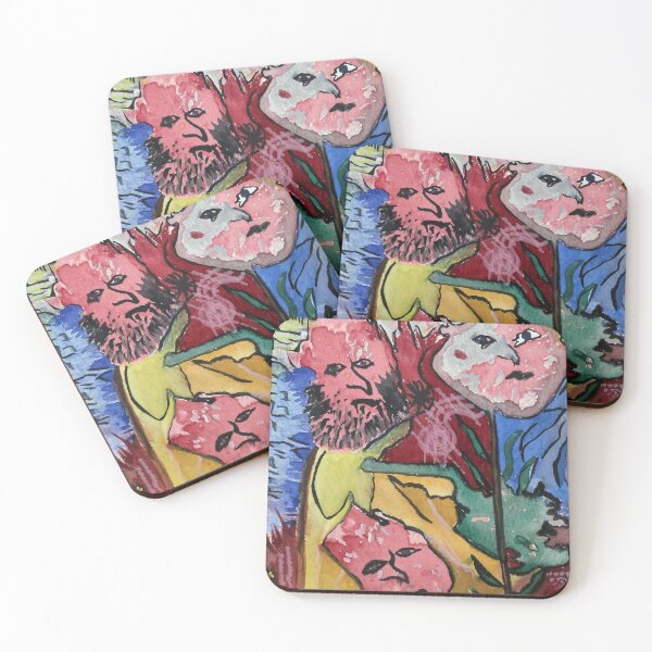Item preview, Mystic Dwarfs - Abstract Watercolor Faces designed and sold by Art by Cordi.