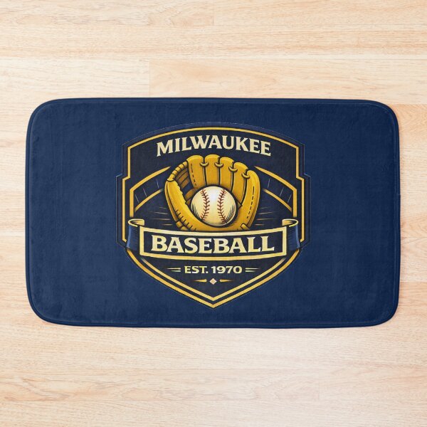 Item preview, Milwaukee Baseball Vintage Badge Shirt Navy Gold Retro Brew City Design designed and sold by GhostDawgs.