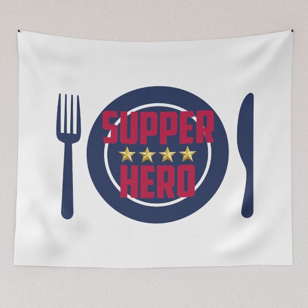 Item preview, Supper Hero Funny Food Pun Design – Superhero Parody for Food Lovers 2 designed and sold by WordPlayStudio.
