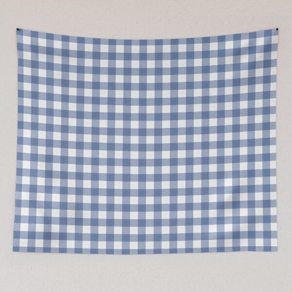Item preview, Blue Gingham Pattern, Cottagecore Aesthetic, Picnic Fabric Print, Coquette Background, Vintage Checkered Design designed and sold by Pharmkitty.
