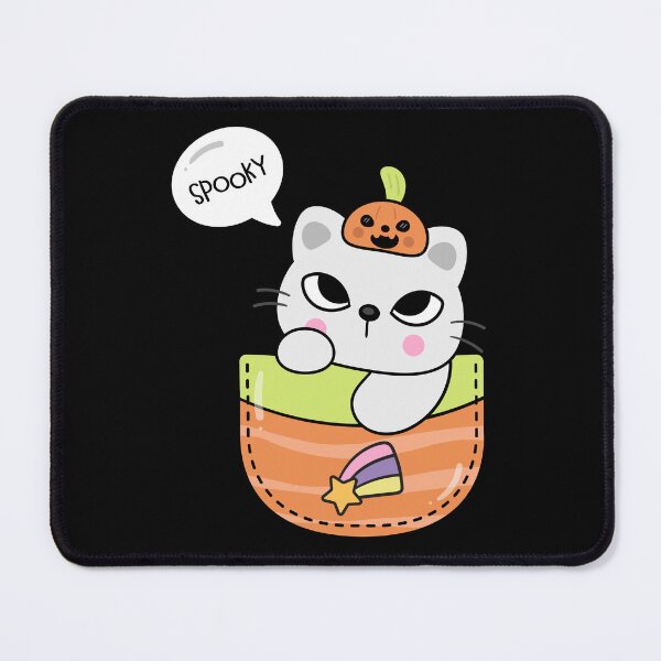Item preview, Halloween cat in pocket with pumpkin kawaii animal designed and sold by Faissal Thomass.