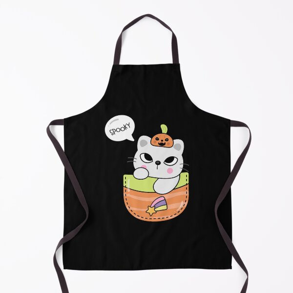 Item preview, Halloween cat in pocket with pumpkin kawaii animal designed and sold by Faissal Thomass.