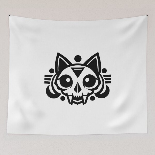Item preview, Cat Skull – Geometric Lines designed and sold by LuveraxArt.