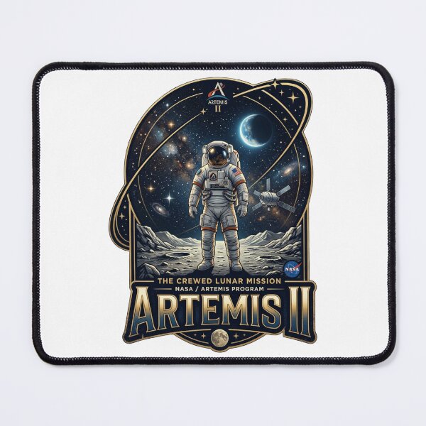 Item preview, Artemis II Mission Crewed Lunar Orbit Luxury Space Poster designed and sold by RedVista.
