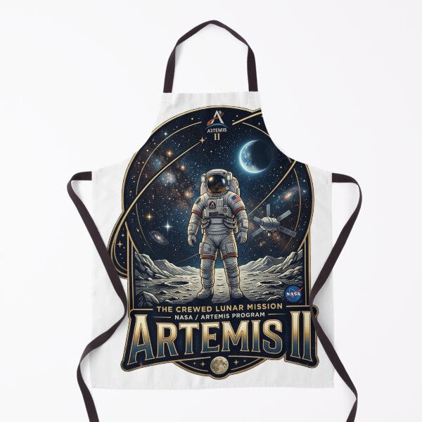 Item preview, Artemis II Mission Crewed Lunar Orbit Luxury Space Poster designed and sold by RedVista.