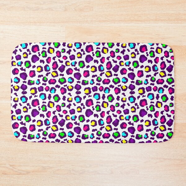 Item preview, white rainbow leopard animal print purple designed and sold by Gossip Rag.