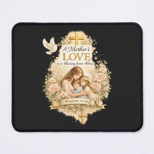 Item preview, A Mother’s Love Is a Blessing From Above Christian Mother’s Day Gift Proverbs 31:28 Floral Design designed and sold by jglobal360.