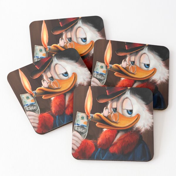 Item preview, Duck Billionaire Burns Cash — Luxury Boss Painting designed and sold by boSHO STUDIO.