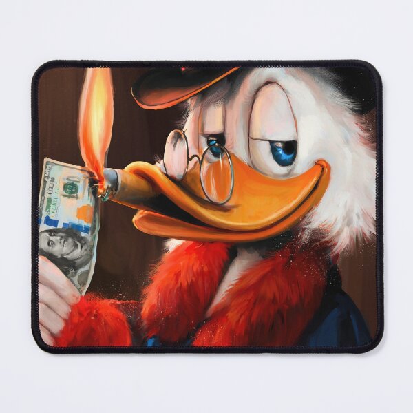 Item preview, Duck Billionaire Burns Cash — Luxury Boss Painting designed and sold by boSHO STUDIO.