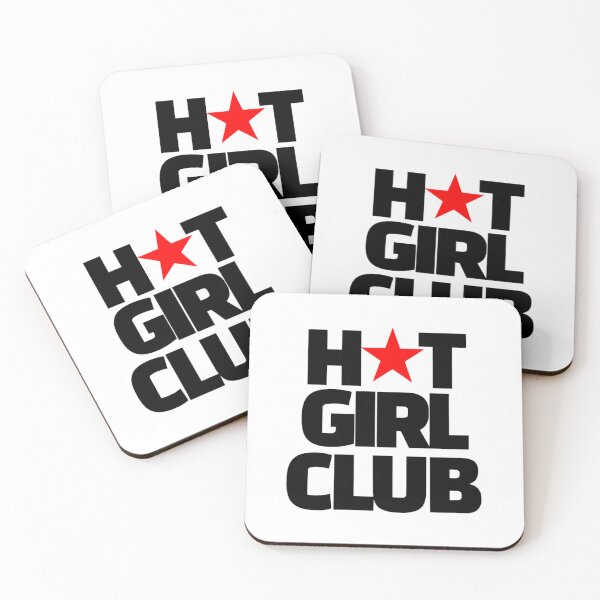 Item preview, Hot Girl Club Bold Typography Red Star Punk Graphic designed and sold by destelloacido.