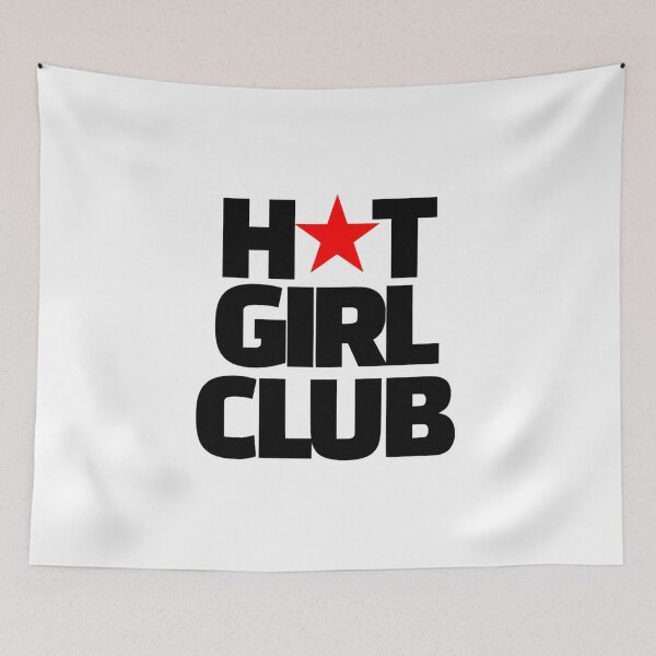 Item preview, Hot Girl Club Bold Typography Red Star Punk Graphic designed and sold by destelloacido.