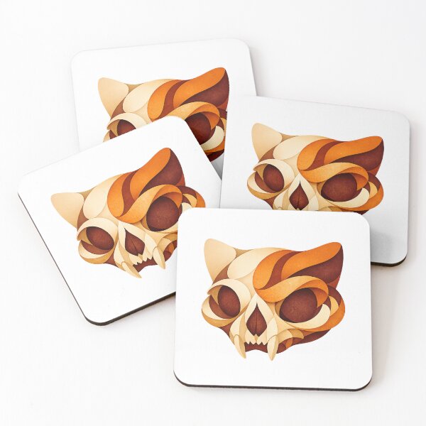 Item preview, Cat Skull – Warm Abstract designed and sold by LuveraxArt.