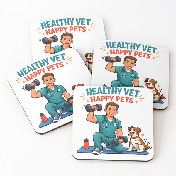 Item preview, Healthy Vet Happy Pets Workout Shirt | Veterinary Fitness Lifestyle Collection Design designed and sold by Bettybee00.