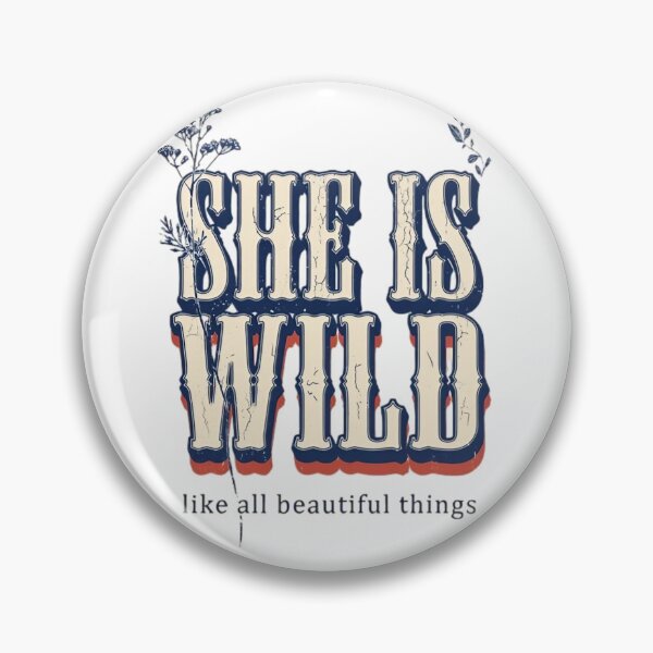 Item preview, She Is Wild Like All Beautiful Things Vintage Botanical Women Empowerment Quote designed and sold by ThefadedEra.