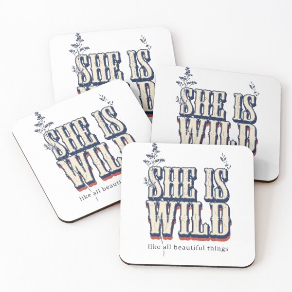 Item preview, She Is Wild Like All Beautiful Things Vintage Botanical Women Empowerment Quote designed and sold by ThefadedEra.