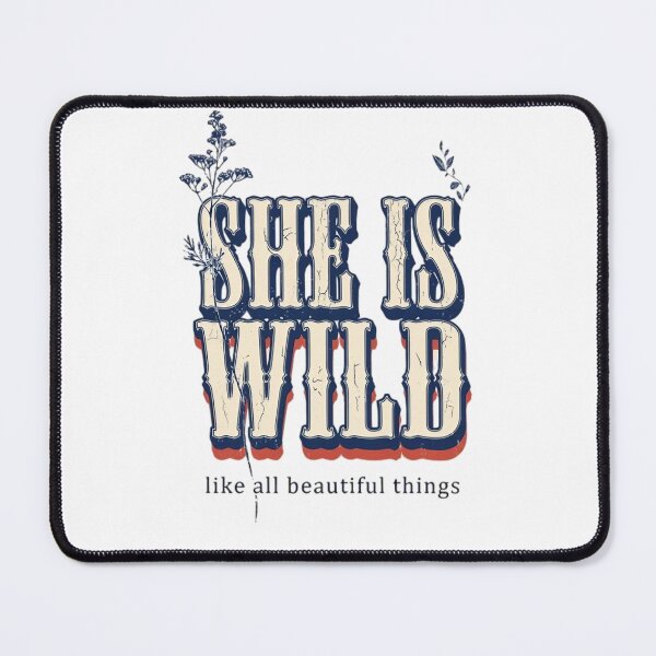 Item preview, She Is Wild Like All Beautiful Things Vintage Botanical Women Empowerment Quote designed and sold by ThefadedEra.