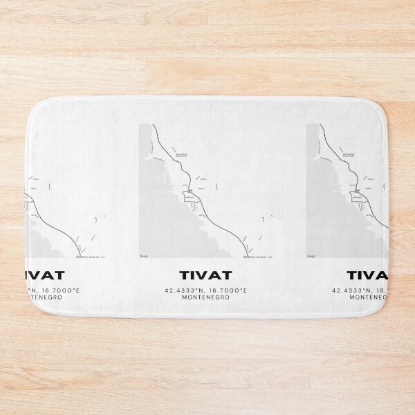Item preview, Tivat Montenegro Minimalist Map Poster | Coastal City Street Map Art designed and sold by RM-Journey.