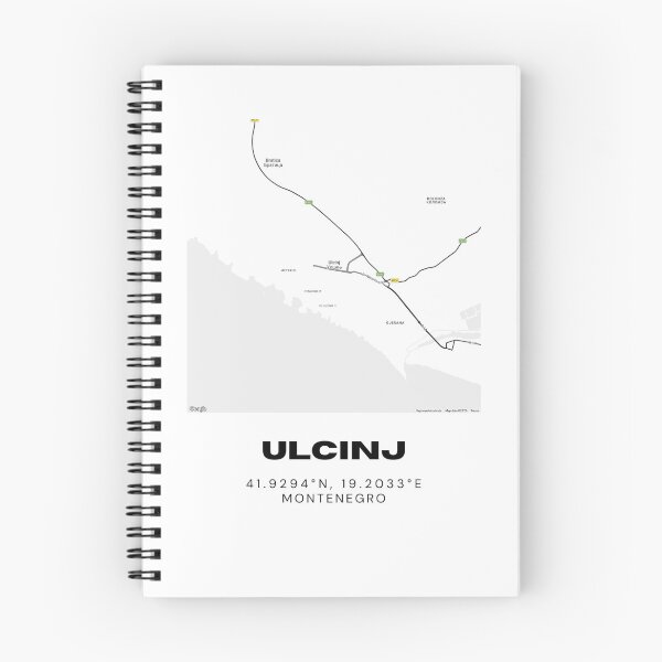 Item preview, Ulcinj Montenegro Minimalist Map Poster | Coastal Travel Map Wall Art designed and sold by RM-Journey.