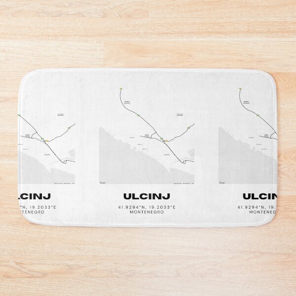 Item preview, Ulcinj Montenegro Minimalist Map Poster | Coastal Travel Map Wall Art designed and sold by RM-Journey.