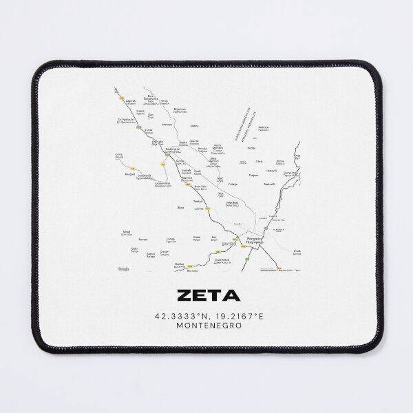 Item preview, Zeta Montenegro Minimalist Map Print | Contemporary Regional Map Art designed and sold by RM-Journey.