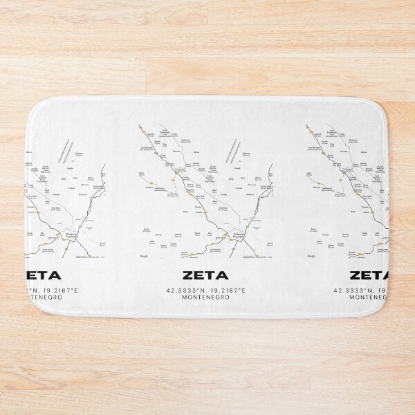 Item preview, Zeta Montenegro Minimalist Map Print | Contemporary Regional Map Art designed and sold by RM-Journey.