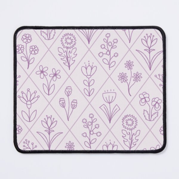Item preview, Purple Floral Hand Drawn Aesthetic Diamond Pattern designed and sold by winterpumpkin.