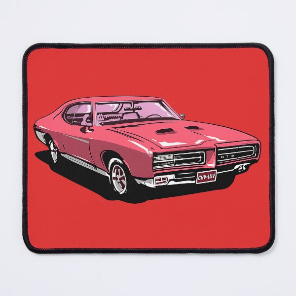 Item preview, Classic Muscle Car Sticker – Red GTO Style Retro Illustration designed and sold by PIXEL POP DESIGNS - Beyond the Norm!.