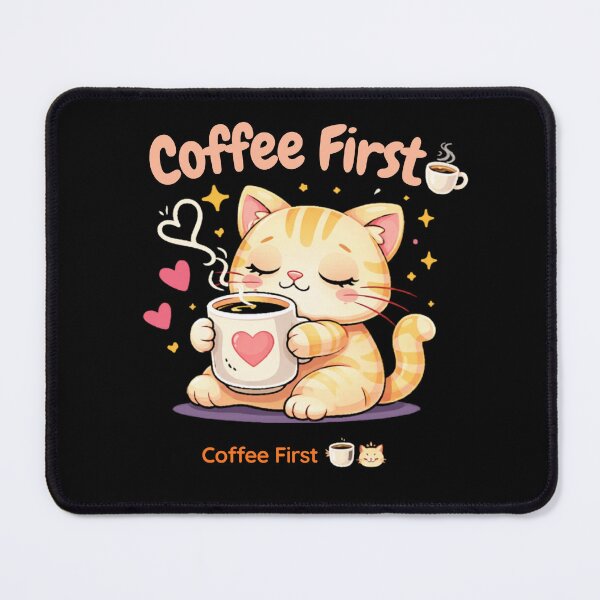 Item preview, Sippin’ Coffee in Cozy Silence ☕?✨ designed and sold by Kawaii Cosmos Cats.