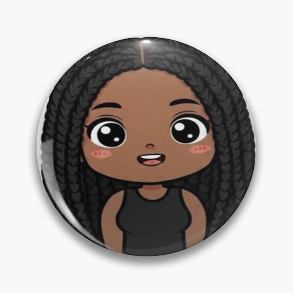 Artikelvorschau, Niedlicher Cartoon-Sticker mit schwarzem Mädchen und Zöpfen | Kawaii-Afro-Mädchen-Kunst | Bezauberndes Chibi-Charakterdesign entworfen und verkauft von FernandsOficial.