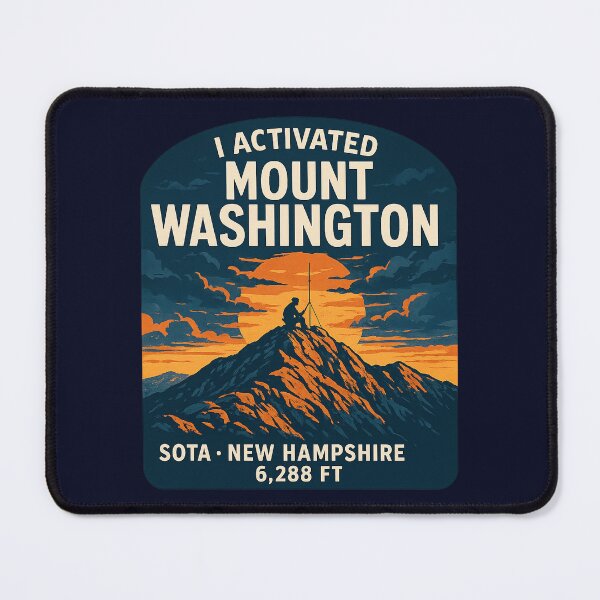 Item preview, Dramatic "I Activated Mount Washington" SOTA Sunrise Summit designed and sold by Ham Radio Launchpad.