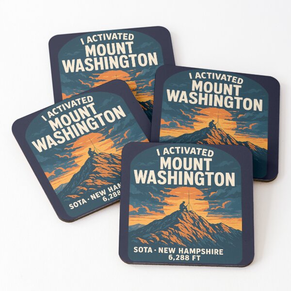 Item preview, Dramatic "I Activated Mount Washington" SOTA Sunrise Summit designed and sold by Ham Radio Launchpad.