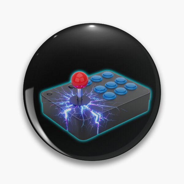 Item preview, Electric Retro Arcade Joystick - Neon Lightning Gaming Art designed and sold by powersunlight.