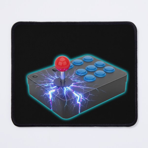 Item preview, Electric Retro Arcade Joystick - Neon Lightning Gaming Art designed and sold by powersunlight.