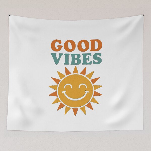 Item preview, Retro 70s Good Vibes Smiling Sun designed and sold by Xnuery.