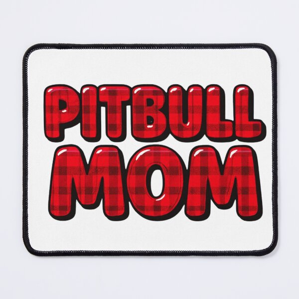 Item preview, Pitbull Mom Plaid Bubble Letters designed and sold by My Pitbull Place.