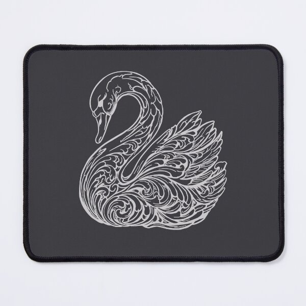 Item preview, Elegant White Swan Filigree Line Art Shirt designed and sold by TeesOnRosebud.