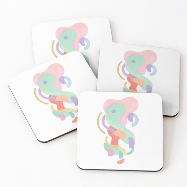 Item preview, Fluid Organic Shapes in Pink Blue and Mint Design designed and sold by Prints by Mat.