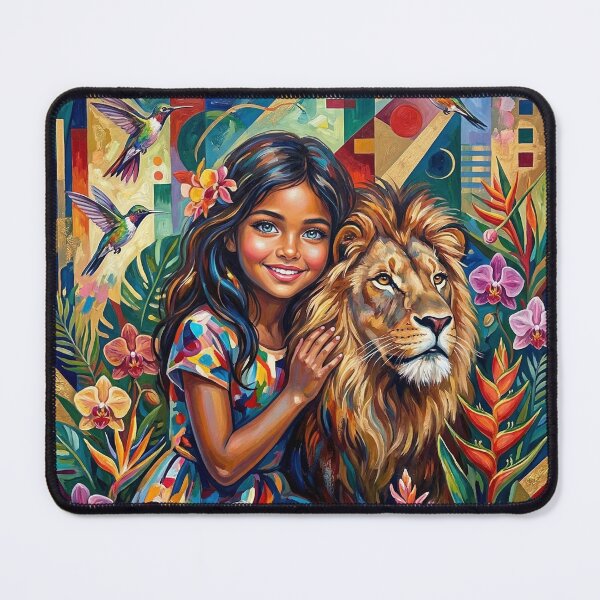 Item preview, The girl and the lion. designed and sold by Natalia-Vlad.