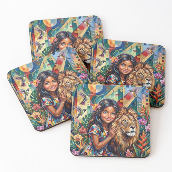 Item preview, The girl and the lion. designed and sold by Natalia-Vlad.
