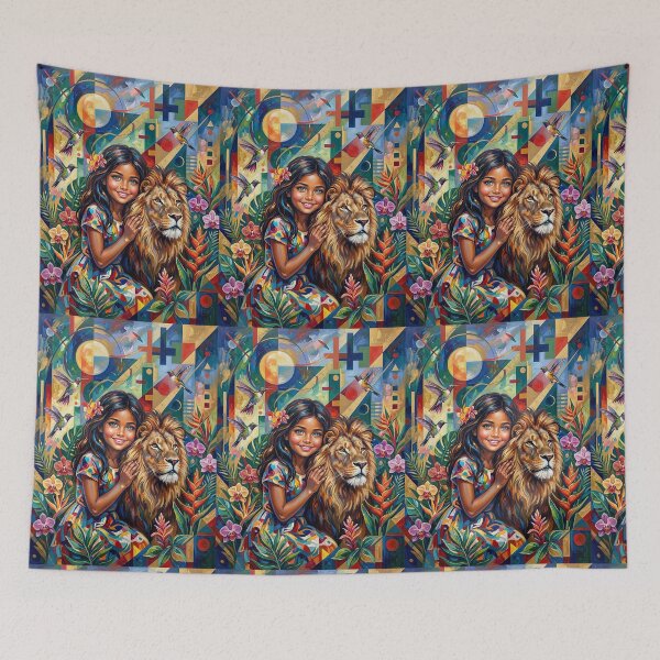Item preview, The girl and the lion. designed and sold by Natalia-Vlad.