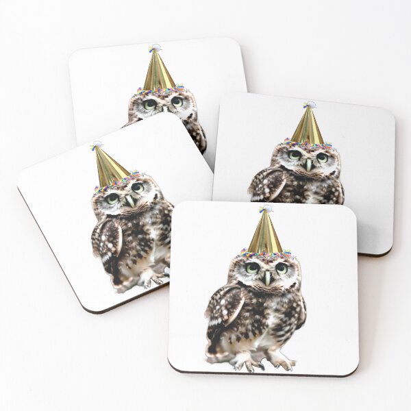 Item preview, Cute Owl in a Party Hat designed and sold by Mia's Menagerie.