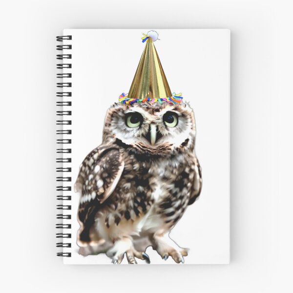 Item preview, Cute Owl in a Party Hat designed and sold by Mia's Menagerie.